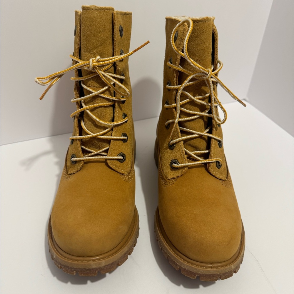 Timberland Linden Woods Waterproof Fleece Fold Down Ankle Boot Women’s Size 6.5